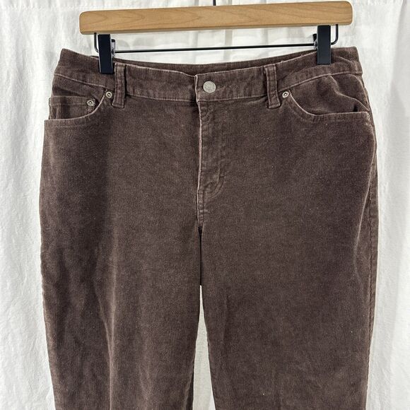 St. Johns Bay Brown Cord Corduroy Bootcut Pants Womens Size 8 Academia Fall - Picture 4 of 9